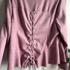 Lane Bryant Size 20 Pink Suede Jacket